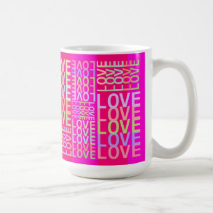 Leuke Elegante Kleurrijke "LIEFDE" voor koppels Koffiemok
