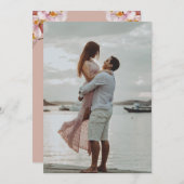 Leuke Elegante Lichtbruine Foto Bruiloft Uitnodigi Kaart (Voorkant / Achterkant)