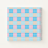 Leuke Elegante Monogrammed Roze Blauw Kinder Lette Notitieboek (Achterkant)