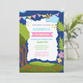 Leuke elegante natuur thema kind's verjaardag kaart (Staand voorkant)