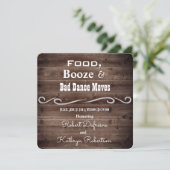 Leuke, elegante & rustieke huwelijksreceptie uitno kaart (Staand voorkant)