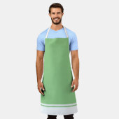 Leuke Elegante Sage Green White Hem Racing Stripes Schort (Gedragen)