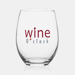 Leuke Elegante "Wine O'clock" Druif en Wijndruppel Wijnglas Zonder Voet