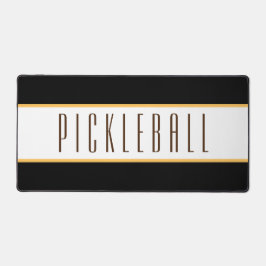 Leuke Elegante Zwart Wit Strepen PICKLEBALL Tekst Bureaumat