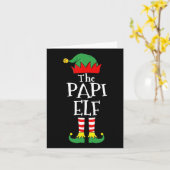 Leuke Elf Kerst Pyjama Familie Kaart (Gele Bloem)