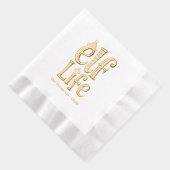 Leuke "Elf Life" Kerstvakantie Feest Folie Servetten (Rechts)