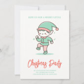 Leuke elfjes dansen met kerst kaart (Voorkant)