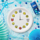 Leuke Emoji Klok Gezicht Papier Bord (Feest)