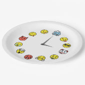 Leuke Emoji Klok Gezicht Papier Bord (Gekanteld)