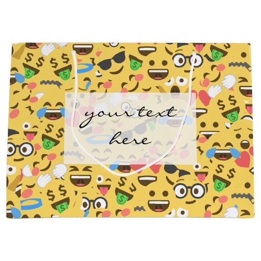 leuke emoji liefde hoort een glimlach van een kus groot cadeauzakje (Voorkant)
