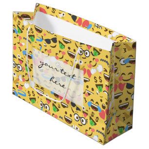 leuke emoji liefde hoort een glimlach van een kus groot cadeauzakje