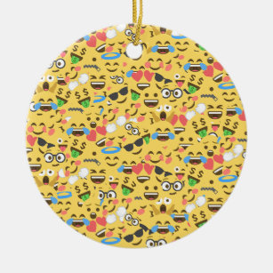 leuke emoji liefde hoort een glimlach van een kus keramisch ornament