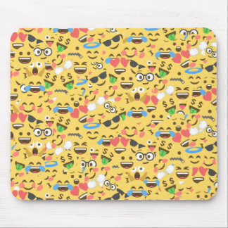 leuke emoji liefde hoort een glimlach van een kus muismat
