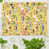 leuke emoji liefde hoort een glimlach van een kus theedoek (Gevouwen)