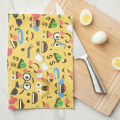 leuke emoji liefde hoort een glimlach van een kus theedoek (Quarter Fold)