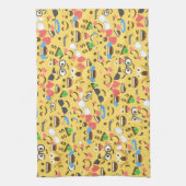 leuke emoji liefde hoort een glimlach van een kus theedoek (Verticaal)