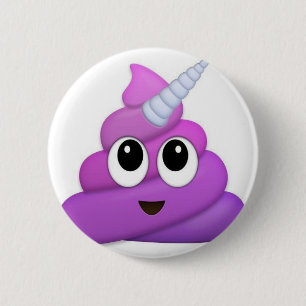 Leuke emoji van het Achterschip van de Eenhoorn Ronde Button 5,7 Cm