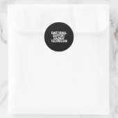 Leuke emotionele ondersteuning Hazmat-technicus th Ronde Sticker (Tas)