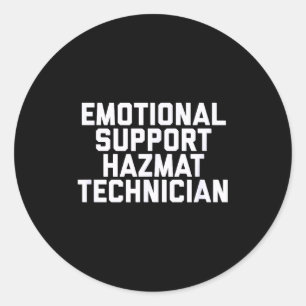 Leuke emotionele ondersteuning Hazmat-technicus th Ronde Sticker