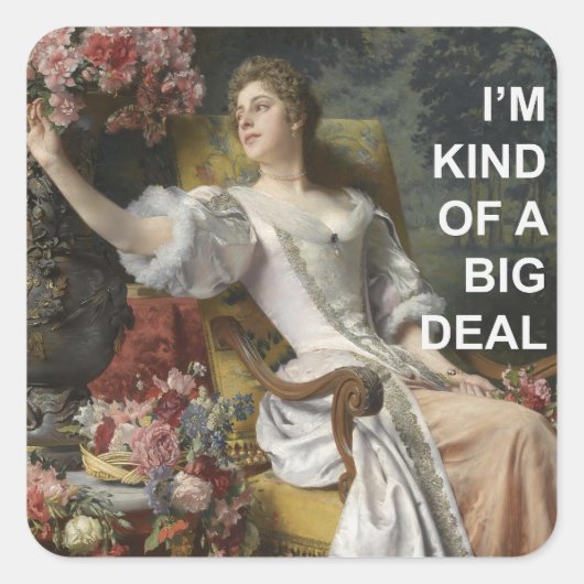 Leuke empowering tekst quote +  portret vierkante sticker (Voorkant)