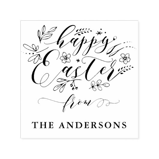 Leuke en aangepaste Happy Easter zelf inkt stempel (Design)