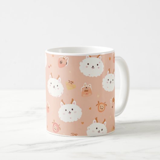 Leuke en bunny cup koffiemok (Voorkant rechts)