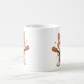 Leuke en coole kleine kat die gitaar speelt koffiemok (Center)