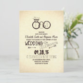 Leuke en creatieve huwelijksuitnodigingen kaart (Staand voorkant)