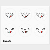 leuke en creatieve stickers voor voedselliefhebber (Vel)
