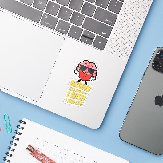 Leuke en eigenzinnige Sticker (Laptop met iPhone)
