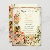 Leuke en elegante Budget Huwelijksuitnodigingen. Uitnodiging Briefkaart (Voorkant / Achterkant)