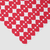 Leuke en elegante gestreepte rode harten patroon tissuepapier (Detail)