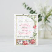 Leuke en elegante repetitie diner uitnodiging briefkaart (Staand voorkant)