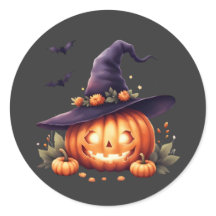 Leuke en eng Halloween sticker – Pompoen