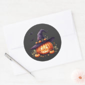 Leuke en eng Halloween sticker – Pompoen (Envelop)