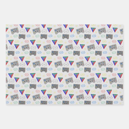 Leuke en Fancy 3 System Gamer Inpakpapier Vel (Voorkant 3)