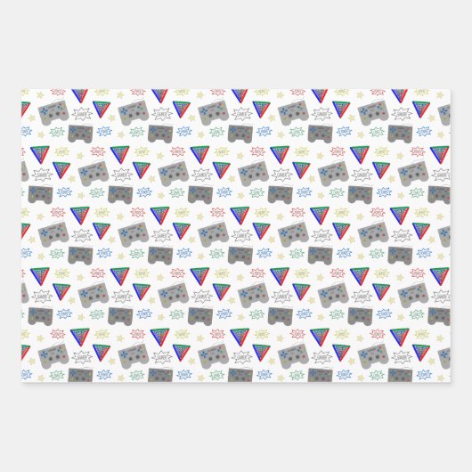 Leuke en Fancy 3 System Gamer Inpakpapier Vel (Voorkant 2)