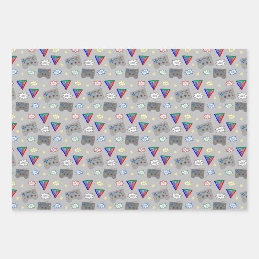 Leuke en Fancy 3 System Gamer Inpakpapier Vel (Voorkant)