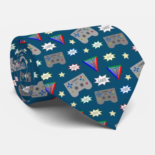 Leuke en Fancy 3 System Gamer Stropdas (Opgerold)