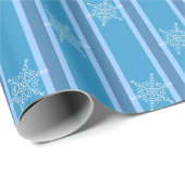 Leuke en Fancy Blauwe Sneeuwvlok Cadeaupapier (Rol Hoek)