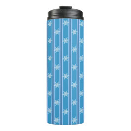 Leuke en Fancy Blauwe Sneeuwvlok Thermosbeker