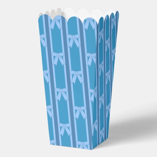 Leuke en Fancy Blue Bow Popcorn Bedankdoosjes (Voorkant)