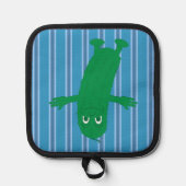 Leuke en Fancy Blue Pickle Pannenlap (Voorkant)