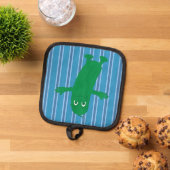Leuke en Fancy Blue Pickle Pannenlap (Top down)