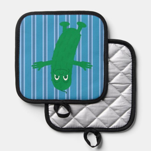 Leuke en Fancy Blue Pickle Pannenlap (Voorkant / Achterkant)