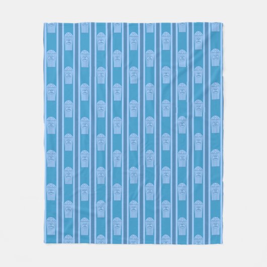 Leuke en Fancy Blue Popcorn Fleece Deken (Voorkant)
