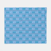 Leuke en Fancy Blue Popcorn Fleece Deken (Voorkant (Horizontaal))