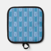 Leuke en Fancy Blue Popcorn Pannenlap (Voorkant)