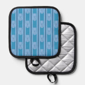 Leuke en Fancy Blue Popcorn Pannenlap (Voorkant / Achterkant)