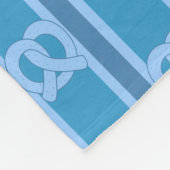 Leuke en Fancy Blue Pretzel Fleece Deken (Hoek)